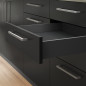 Emuca 3173235 Kit de tiroirs pour cuisine ou salle de bains de Vertex, hauteur 93mm, avec étagères incluses, module 900mm, Gris