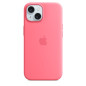 Coque en silicone avec MagSafe pour Apple iPhone 15 Rose