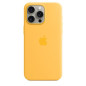 Coque en silicone avec MagSafe pour Apple iPhone 15 Pro Max Rayon de soleil