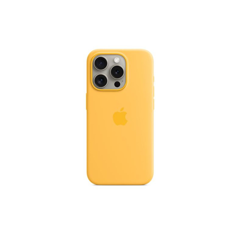 Coque en silicone avec MagSafe pour Apple iPhone 15 Pro Rayon de soleil