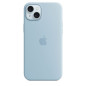 Coque en silicone avec MagSafe pour Apple iPhone 15 Plus Bleu clair
