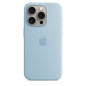 Coque en silicone avec MagSafe pour Apple iPhone 15 Pro Bleu clair