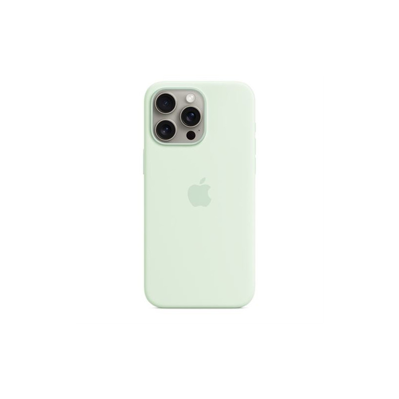 Coque en silicone avec MagSafe pour Apple iPhone 15 Pro Max Menthe douce
