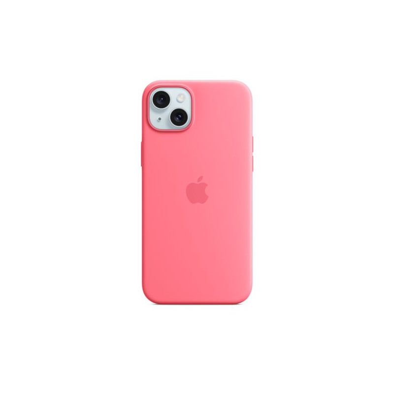 Coque en silicone avec MagSafe pour Apple iPhone 15 Plus Rose