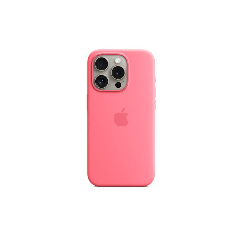 Coque en silicone avec MagSafe pour Apple iPhone 15 Pro Rose