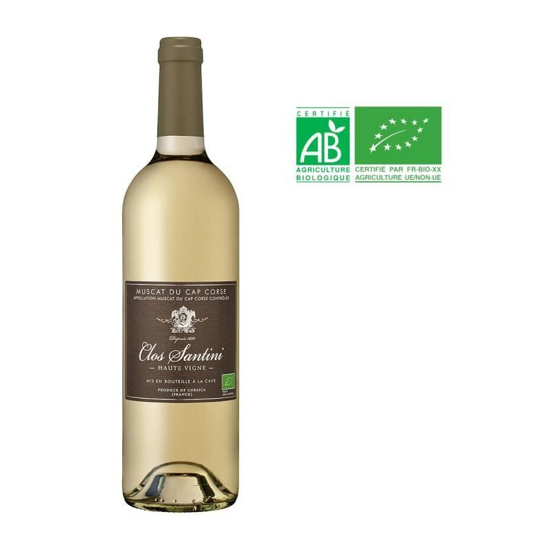 Clos Santini Muscat du Cap Corse - Vin blance de Corse - Bio