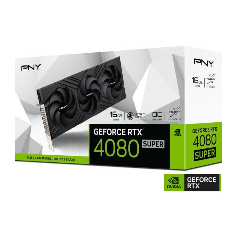 PNY - Carte graphique - GeForce™ RTX 4080 SUPER™ 16GB VERTO™ Overclocked Triple Fan DLSS 3