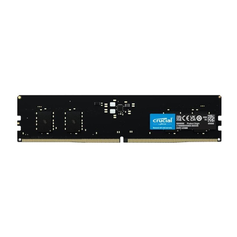 Mémoire RAM - CRUCIAL - DDR5-4800 UDIMM - 8 Go (CT8G48C40U5)