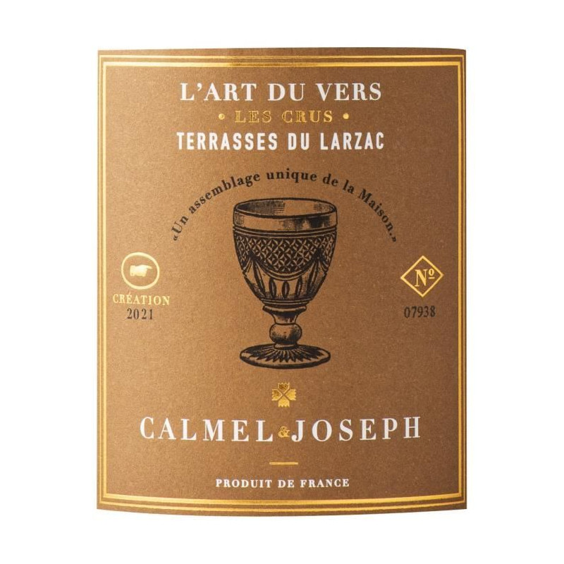 Calmel & Joseph Les Crus l'Art du Vers 2021 Terrasses du Larzac - Vin rouge de Languedoc - Bio