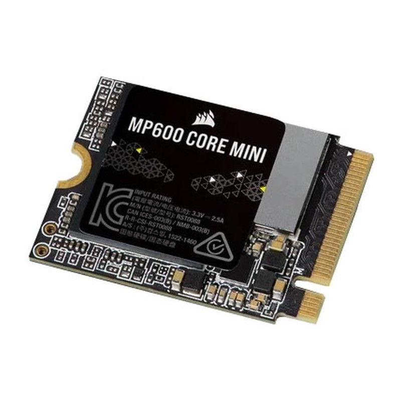 SSD interne - CORSAIR - MP600 Core Mini 1To M.2 NVMe PCIe x4 Gen4 2 SSD - M.2 2230 - Jusqu'a 5.000 Mo/s - Noir