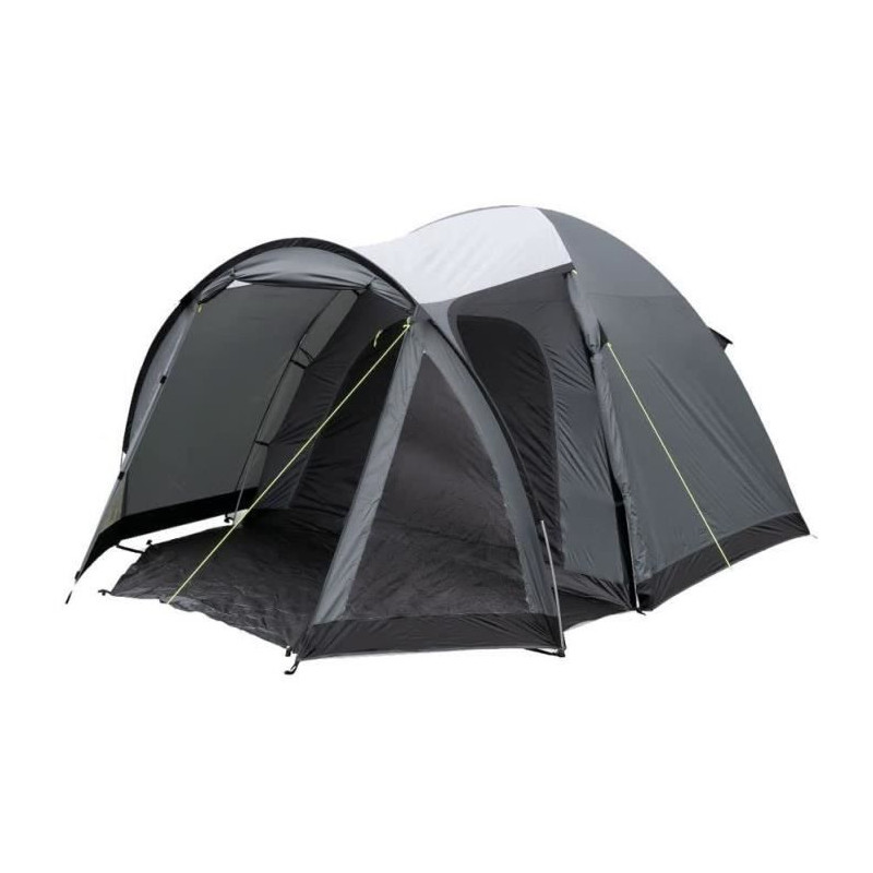 Tente de camping a arceaux - 5 places - KAMPA - Brighton 5 - Gris et noir