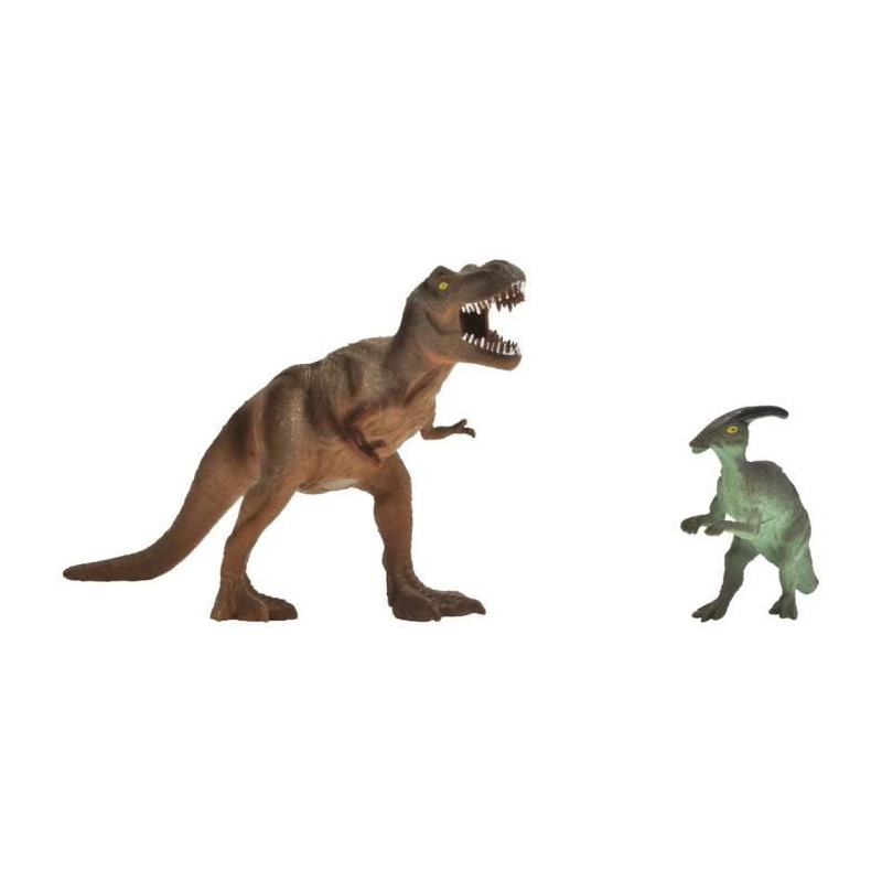 Dickie - Chasseur de dinosaures - Véhicule + Treuil + figurine articulée et 3 dinosaures - Sons et lumieres