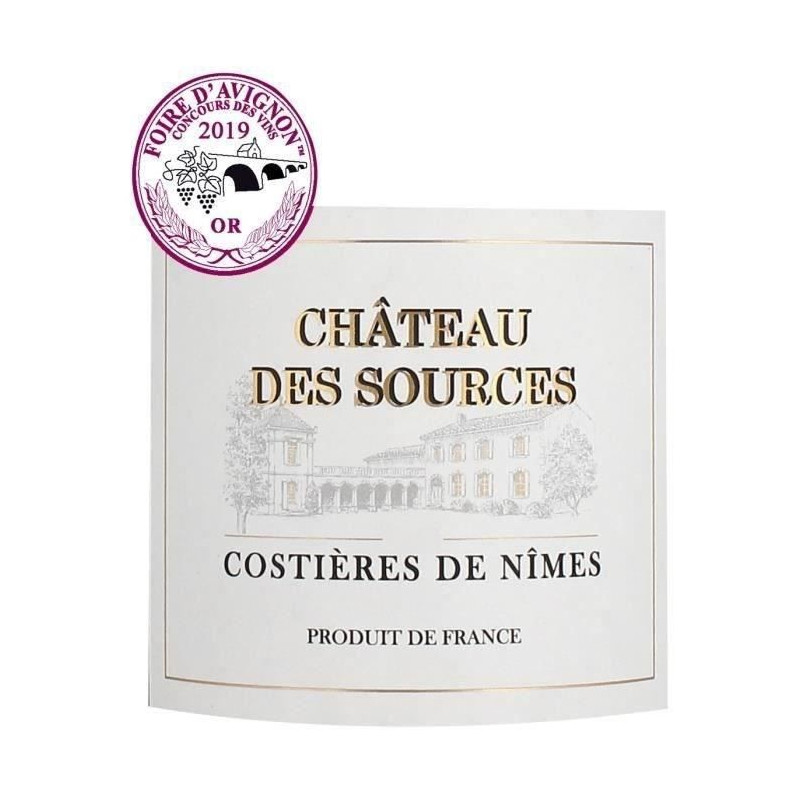 Château des Sources 2018 Costieres de Nîmes - Vin rouge des Côtes du Rhône
