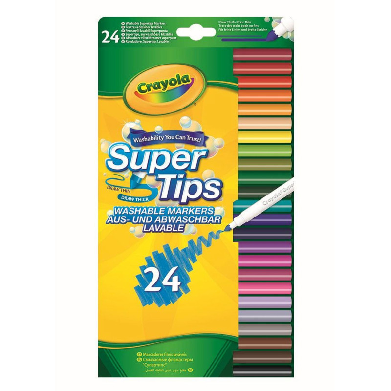 Crayola Felt-tip pens with Superpoint, 24st.