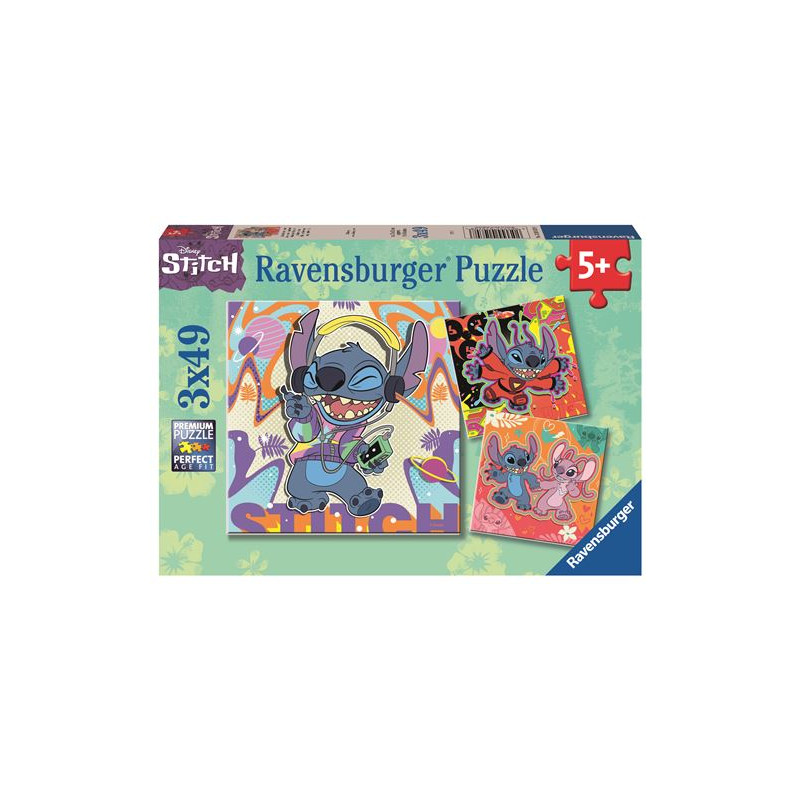 Puzzle Ravensburger Jouer toute la journée Disney Stitch 147 pièces