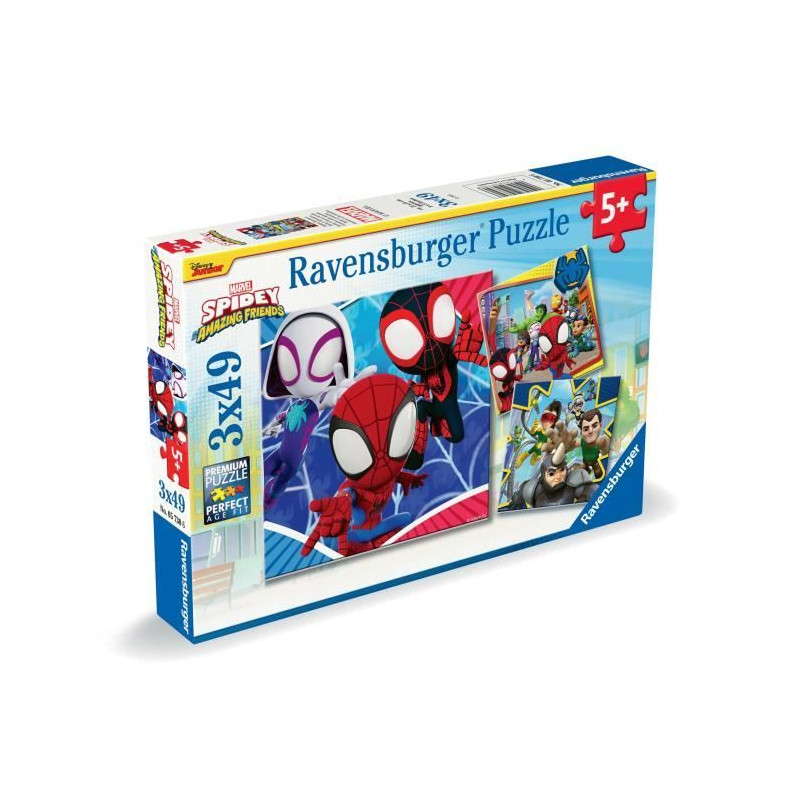 Ravensburger-SPIDERMAN-Puzzles 3x49 pieces - Spidey, le lanceur de toile-4005556057306-A partir de 5 ans