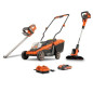 Pack DUAL POWER Tondeuse BRUSHLESS 20V + MULCHING + coupe bordure 20V + taille haie 20V - POWDPGBOX24 - batterie et chargeur inc