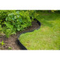 Bordure de jardin - NATURE - Noir - PE recyclé, épaisseur 3 mm - H7,5 cm x 10m - 10 Ancres noires - H19,5x 1,9x 1,8cm