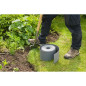 Bordure de jardin - NATURE - Gris - PE recyclé, épaisseur 3 mm - H15 cm x 10 m - 10 Ancres grises - H26,7 x 1,9 x 1,8 cm