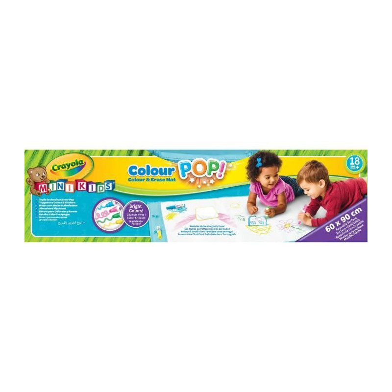 Tapis de dessin pour enfant - Crayola Mini Kids Color Pop! - 60x90cm - 18 mois et plus