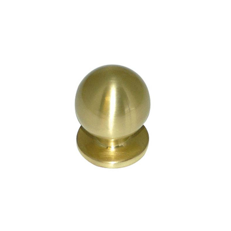 Bouton boule de diamètre 25mm en zamak sur platine doré CADAP 00401 1S