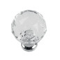 Bouton à facettes de diamètre 28mm acrilyque transparent chromé CADAP 00610 4S