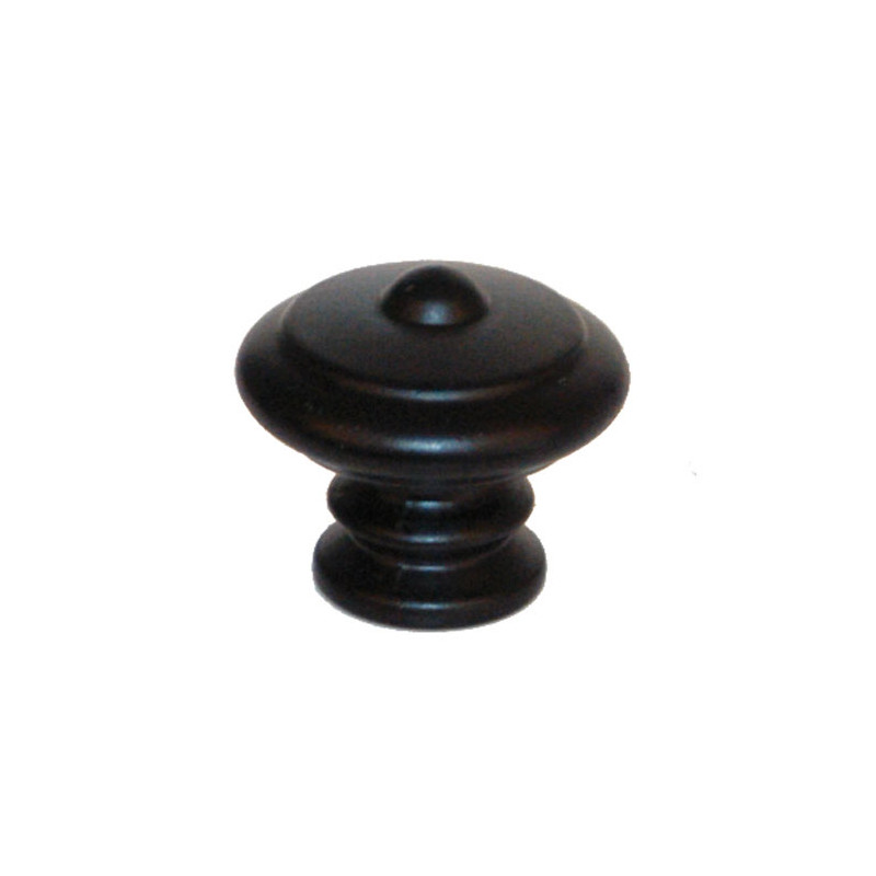 Bouton rustique de diamètre 30mm finition fer noir CADAP 9630 10V