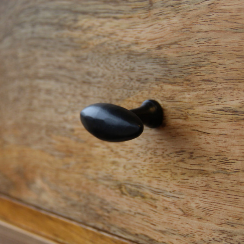 Bouton olive de diamètre 50mm fer finition noir mat CADAP B0589 10S