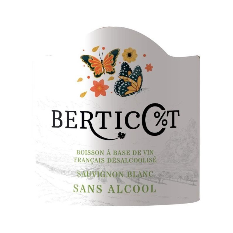 Bertico%T - Sauvignon Blanc - Boisson a base de vin français désalcoolisé
