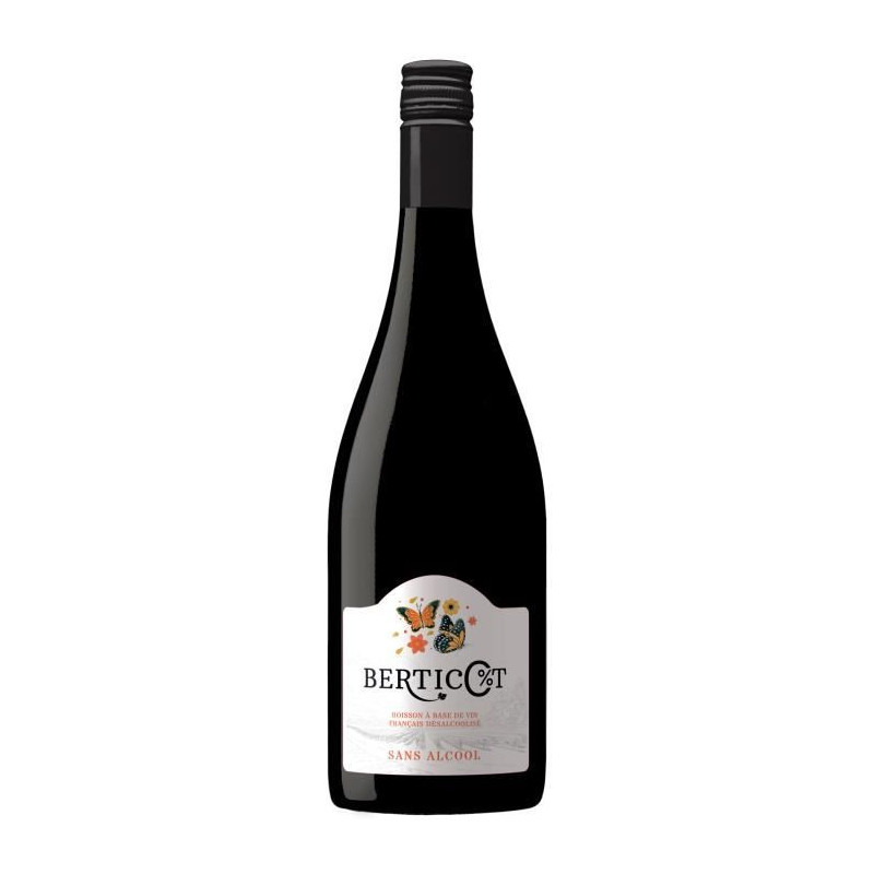 Bertico%T - Rouge - Boisson a base de vin français désalcoolisé