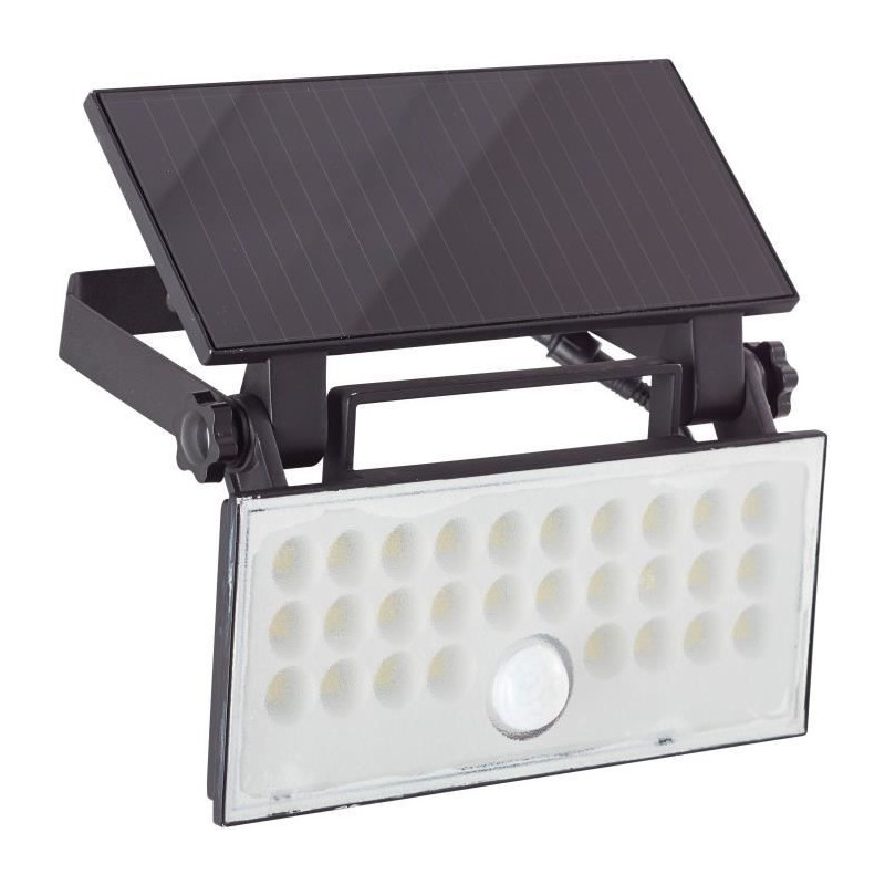 Applique extérieure - BRILLIANT - LUTON - LED et solaire - Détecteur de mouvement - Plastique et métal - 4 W - Noir