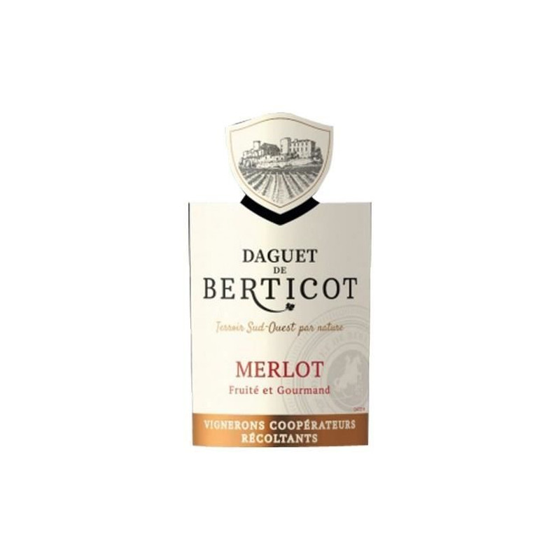 Daguet de Berticot Atlantique Merlot - Vin rouge de Bordeaux