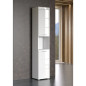 Colonne de salle de bain AMANDA - 2 portes - L37 x P31 x H190 cm - Blanc - TRENDTEAM