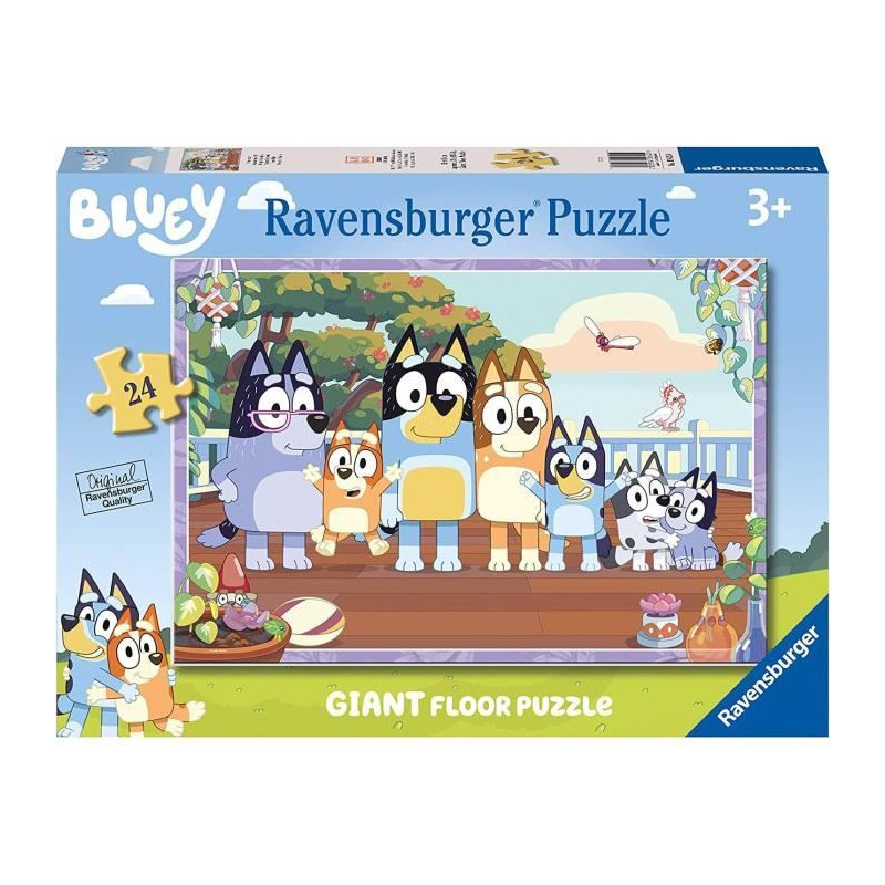 Puzzle Giant Bluey 24 pieces - Des3 ans- Ravensburger -05622