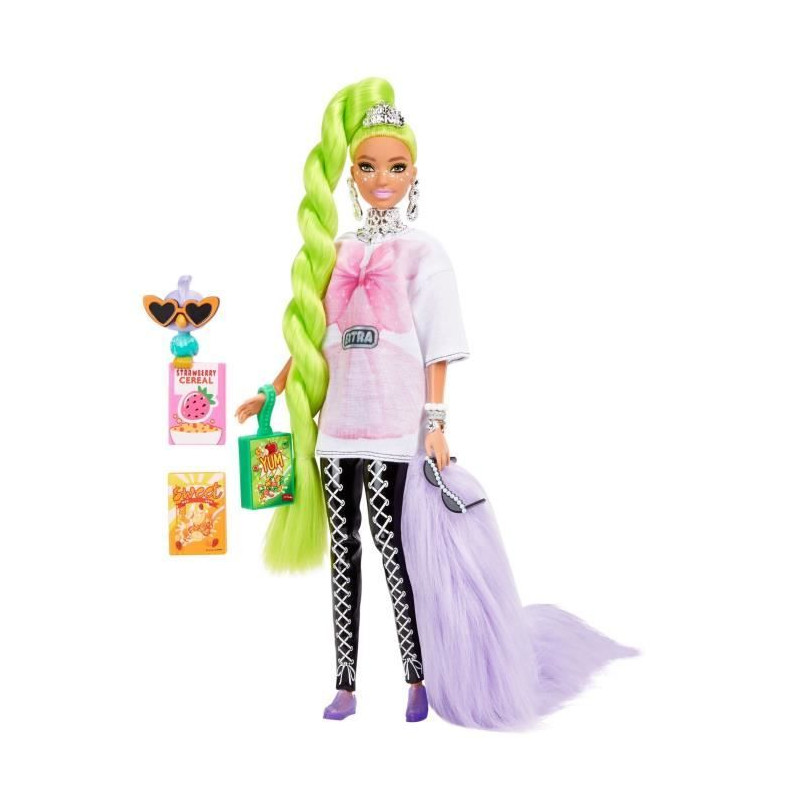 Barbie - Barbie Extra Natte Vert Fluo - Poupée