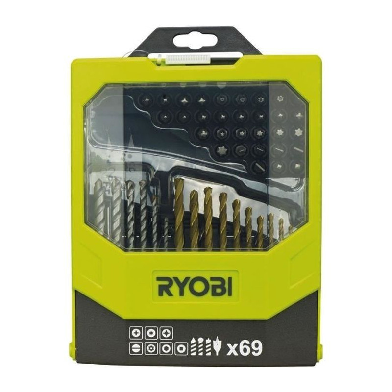 RYOBI Coffret 69 accessoires pour perçage & vissage