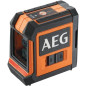 AEG Mesure laser CLR215-B, portée 15 m, laser rouge, 2 lignes, avec 1 adaptateur, 2 piles AA, 1 pochette de rangement, bande ve