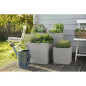 LECHUZA Jardiniere Canto Color Square 40 ALL-IN-ONE Gris 13720