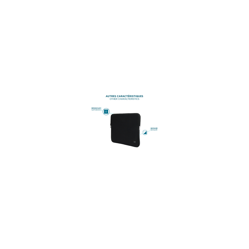 Sacoche pour ordinateur portable Mobilis Sleeve à mémoire de forme 12.5 14 Noire