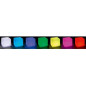 Cube solaire lumineux - LUMISKY - CASY - H30 cm - Tabouret table basse - LED blanc et multicolore